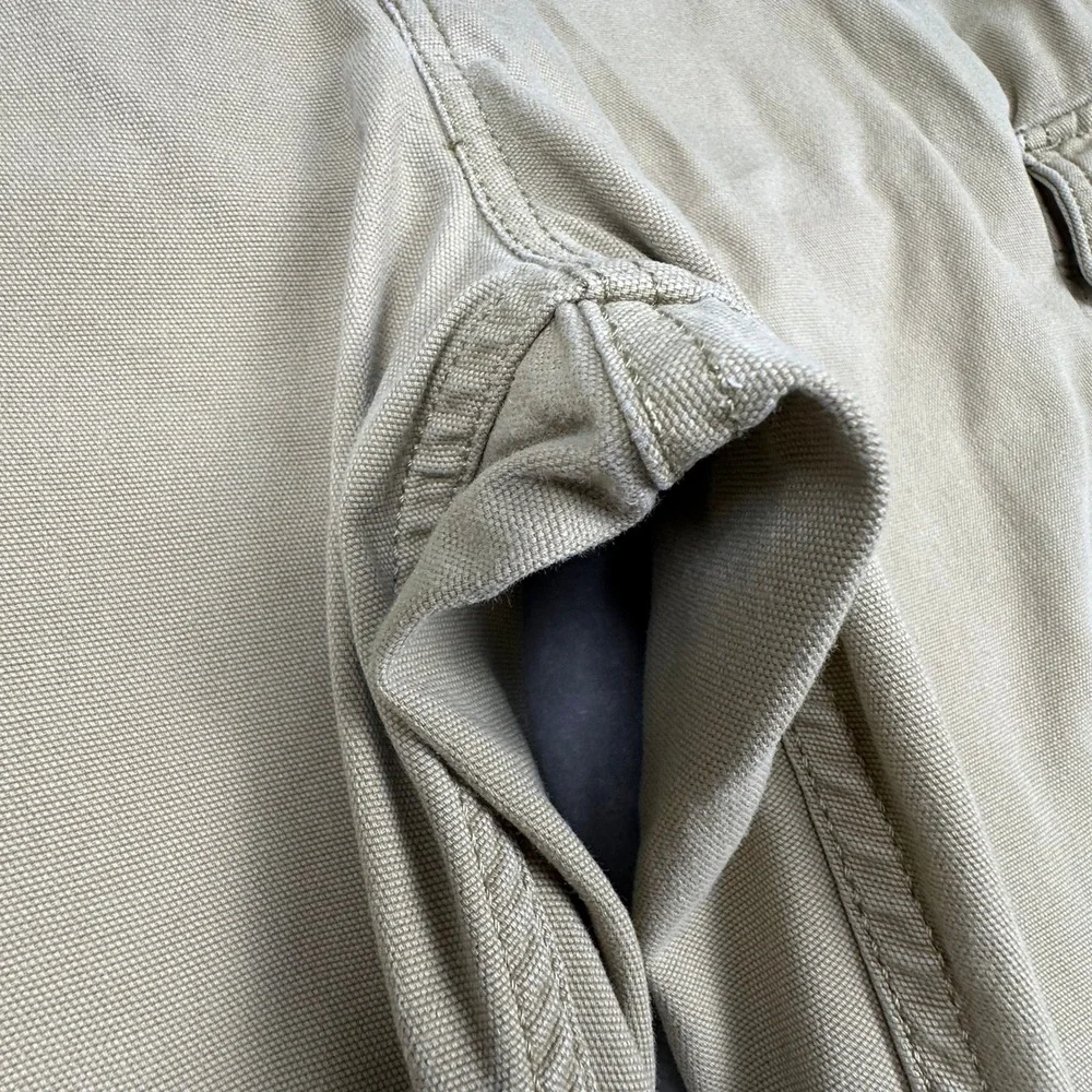 Carhartt Mens Relaxed Fit Cargo Pants Tan Canvas Workwear 40x32 Distressed READ